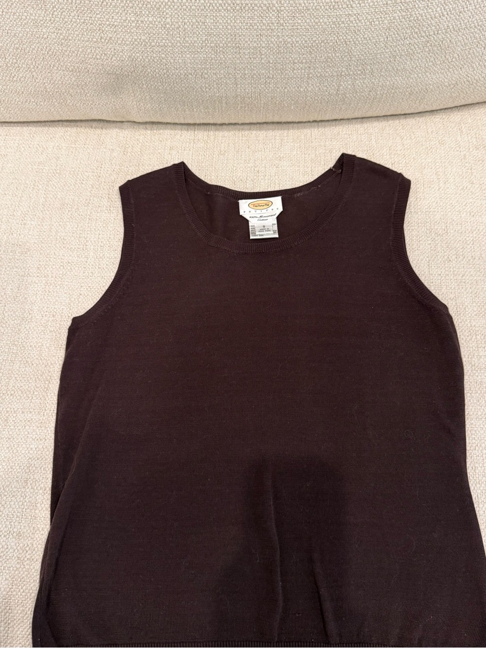 Talbots Sleeveless Knit Tank - Dark Brown